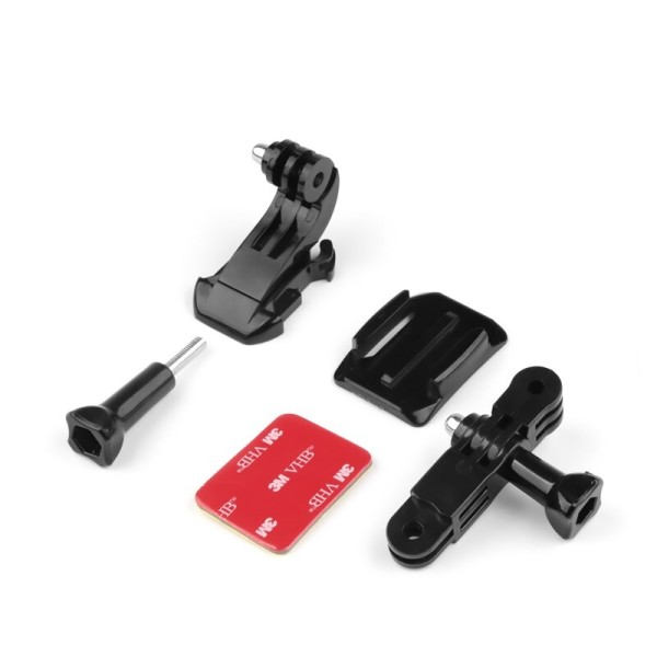 Fram Sida Hjälm Tillbehör Set J-formad Spänne Base Stöd Fäste för GoPro Hero 10 9 8 7 6 5 4 Xiaomi