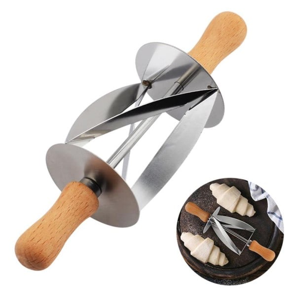 Rulle kniv For croissant brød kjøkken baking rustfritt stål rulling deig kutter