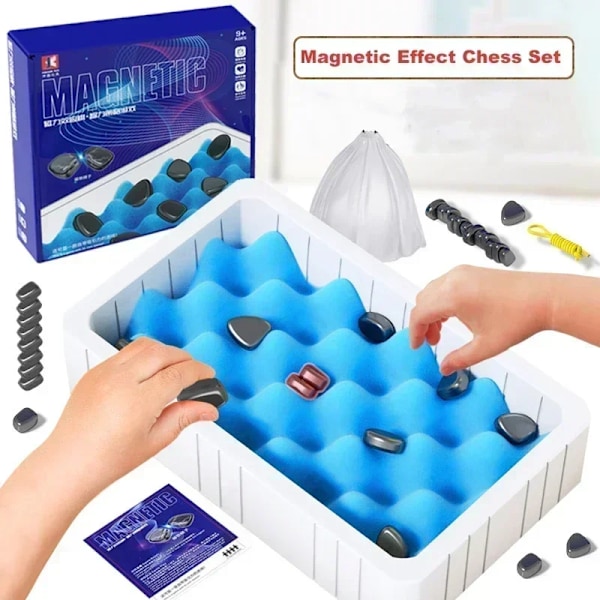 Battle Chess with Magnetic Efect Educational Checkers Game Portable Chess Board