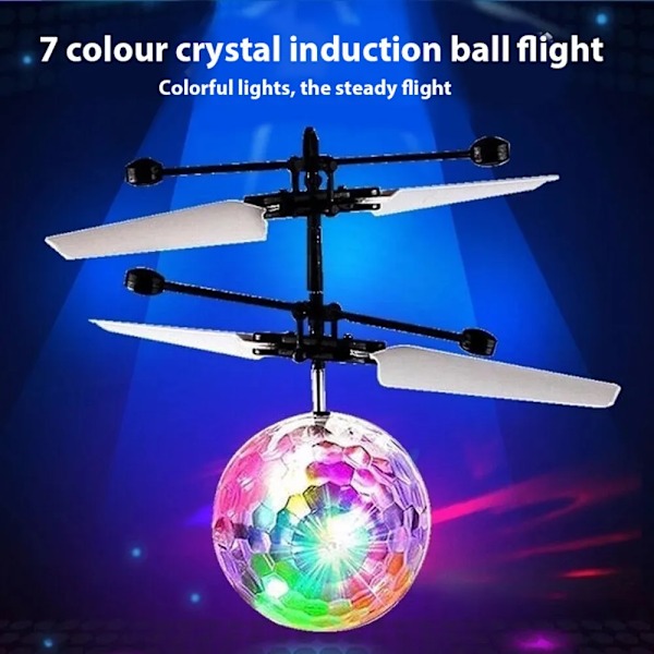 Flying Ball Leksaker Färgglada Drone Shinning LED Drone Flying Ball Helikopter Light Ball Induction Drone