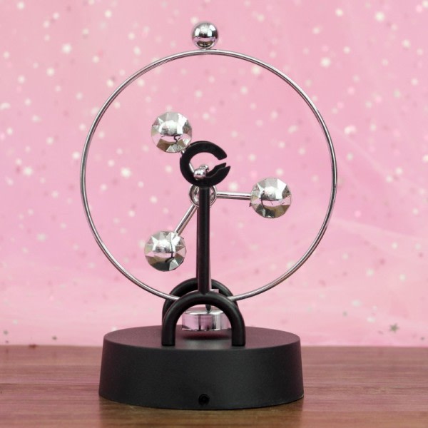 Newton Vugge Pendulum Kugle Roterende Perpetual Motion Maskine Dekoration Fysik Legetøj