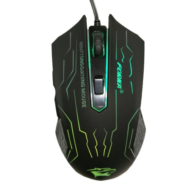 Tyst Klick USB Trådbundet Gaming Mus 6 Knappar 3200DPI Mute Optisk Dator Mus Gamer Möss