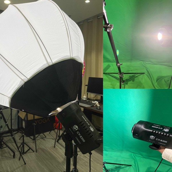 65CM Bowens Mount Softbox och 100W Lampa Globe Lantern Quick Ball Diffuser Ring Soft Light