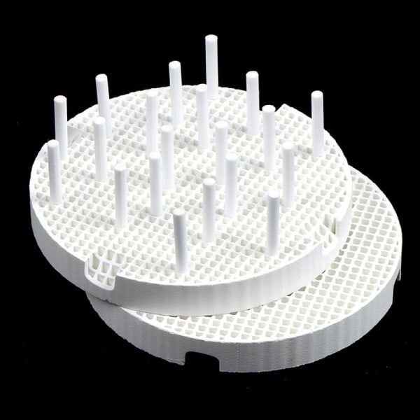 2 stk Dental Lab Honeycomb Brænding Bakker med 20 Zirconia Zirconia Pins