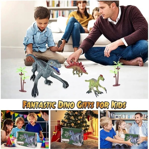 Sähkö kävely kaukosäädin ohjattu spray dinosaurus robotti RC lelut