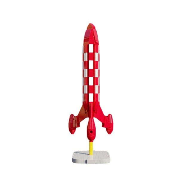 Moc Popular Anime The Adventures Of Tintin And Miloued Rocket Model Building Blocks Construction Set