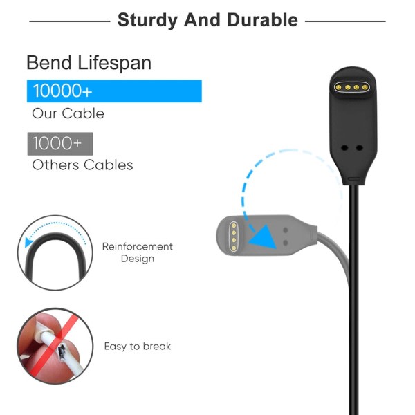 1 mittari USB lataus kaapeli virta sovitin Garmin Fenix 7 7S 7X 6 6S 6X 5 5S 5X Forerunner