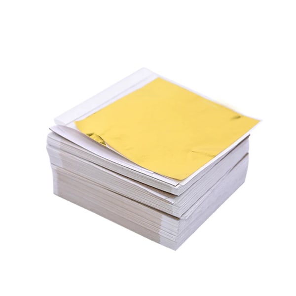 200 ark imitation guld sølv folie papir blad forgyldning diy kunst håndværk papir