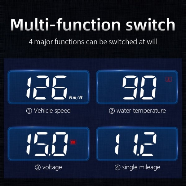 GPS Head-Up Display Auto Elektronik HUD Projektor Display Digital Bil Hastighetsmätare Tillbehör