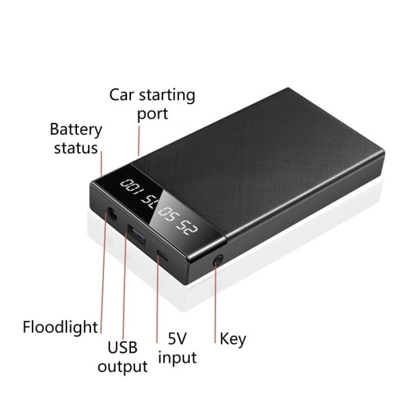 1000A Bil Nød Strøm 90000mAh Bærbar Nødstarter Auto Bil Batteri Booster 12V Mini Starting Enhet