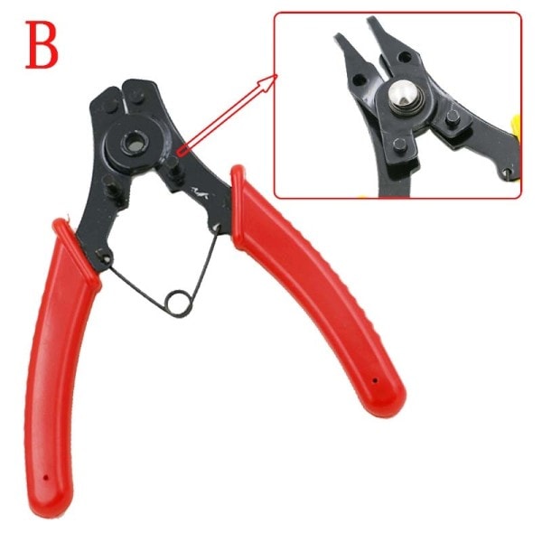 4 i 1 Fleksibel Hoved Låsring Tang Snap Ring Tænger Låsring Kombination Holding Clip Hånd Værktøj Sæt