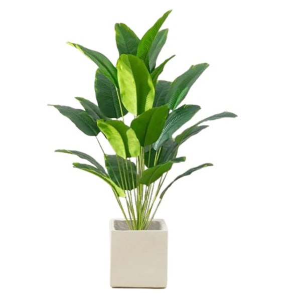 88cm 24 Lehdet Isot Trooppinen Palmu Puu Fake banaani Kasvit Lehdet Aito Touch Strelizia Muovi Monstera Plant