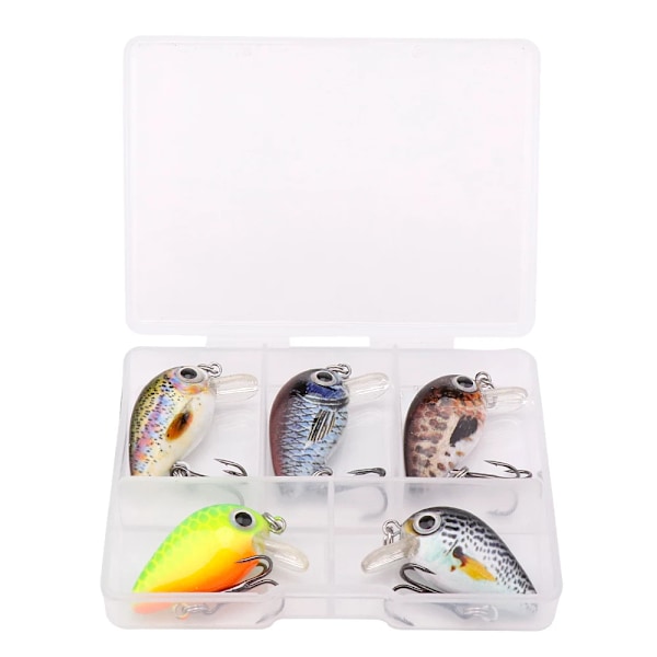 5 kpl mini kala basso kalastus viehe setti 3cm 1,5g mini keinotekoiset syötit