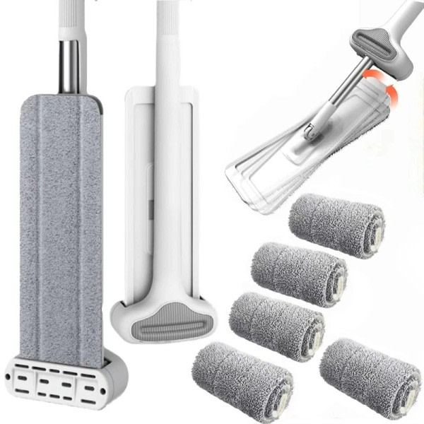 Klem Mopp Magic Flat HandsFree Vask Lazy Mopper for Hus Gulv Rengjøring Husholdning Rengjøring Verktøy