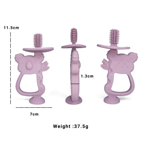 Baby Silicon Trening Tannbørste BPA Gratis Dyr Koala Safe Toddle Binning Tygge Leker