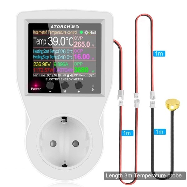 Digital Termostat Socket Inkubator Temperatur Controller Med Timer