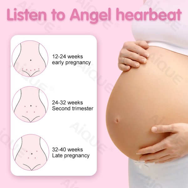 Bærbar ultralyd doppler foster graviditet elektronisk monitor