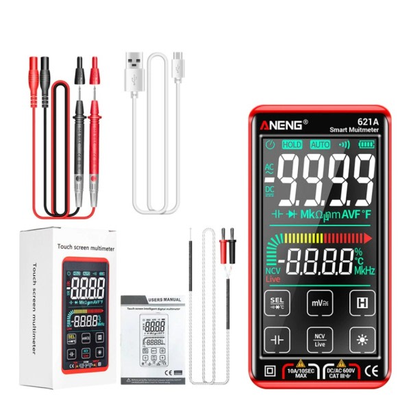 Smart Digital Multimeter Touch Skärm Multimetro Tester transistor