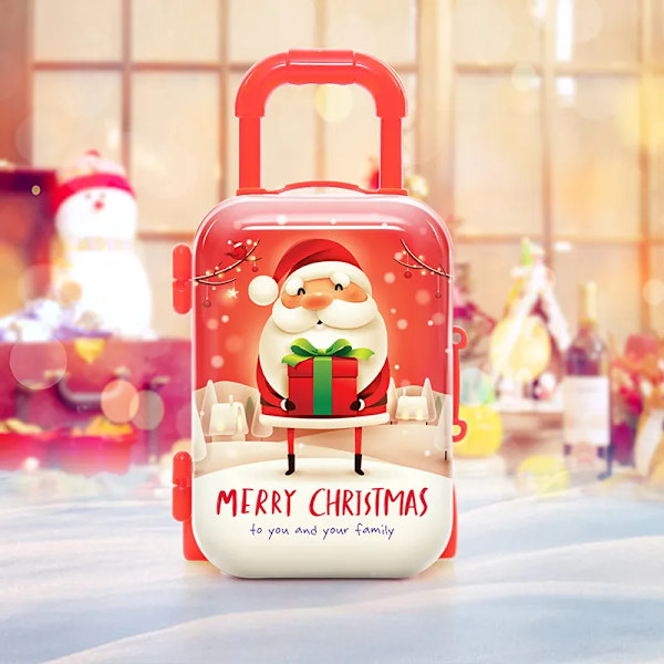 Jul Bagage Slik Kasse Tegnefilm Julemand Snemand Elg Elver Jule Gave Taske Glædelig jul Dekor