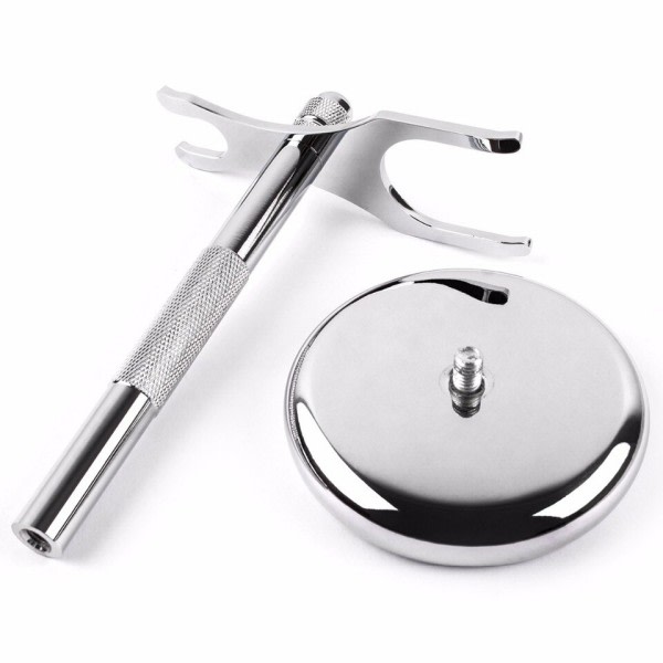 Mænd barberkniv holder rustfrit stål barbering børste stativ sikkerhed barberkniv holder