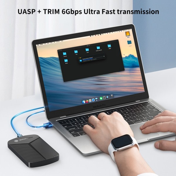 2,5 tum hårddisk hölje SATA till USB 3.0 adapter hårddisk fodral 6Gbps UASP  Hårddisk hölje för Windows