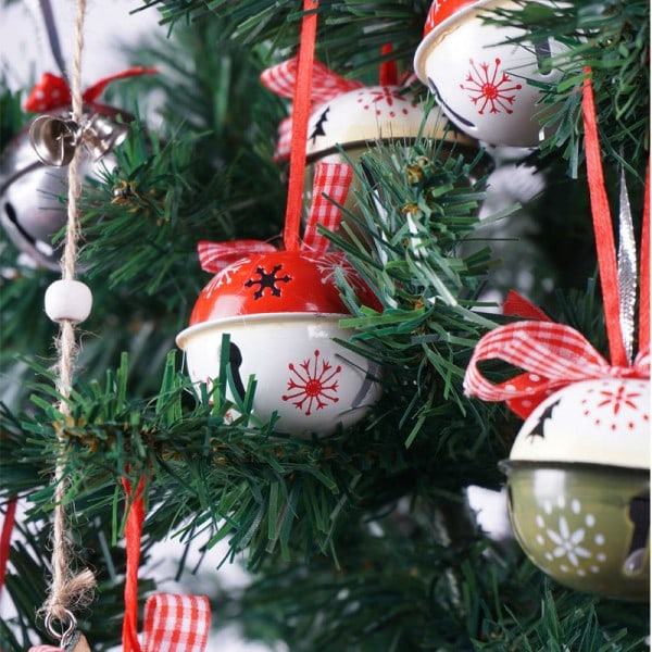 Joulu Sisustus Kotiin 6kpl Metalli Jingle Bell Nauhalla