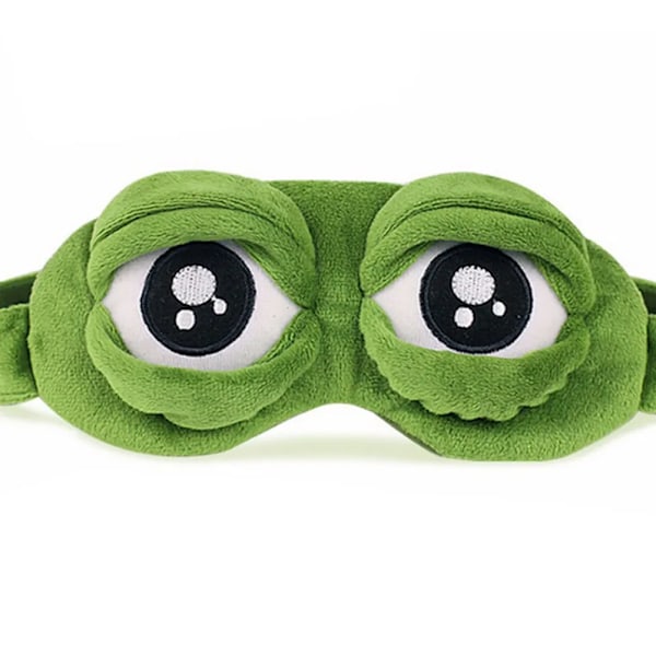 3D Sad Frog Sömnmask Naturlig Sömn Ögonskugga Täcke Skugga Ögon lapp