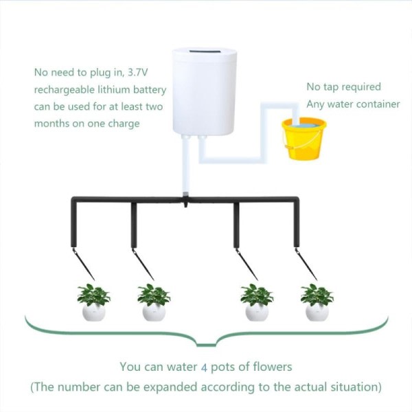 8 hoveder automatisk vanding pumpe kontrol plante blomst hjem sprinkler dryp vanding enhed pumpe timer system have værktøj