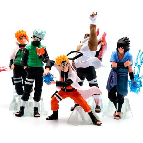 Naruto Shippuden Anime Figur Uchiha Sasuke Hatake Kakashi Haruno Sakura Action Doll