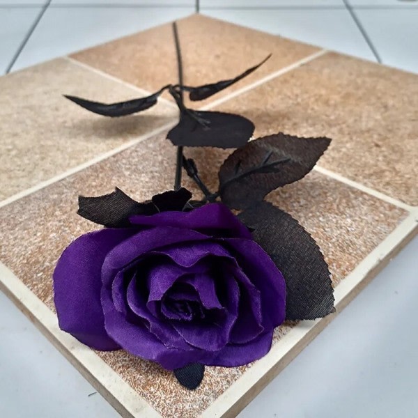 Silkki musta ruusu keino kukka pää kukkakimppu koti olo huone rikkaruoho  joulu koriste cf45 | Fyndiq