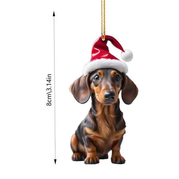 Jul tre hengende pynt dachs hund formede anheng til hjem jul pynt