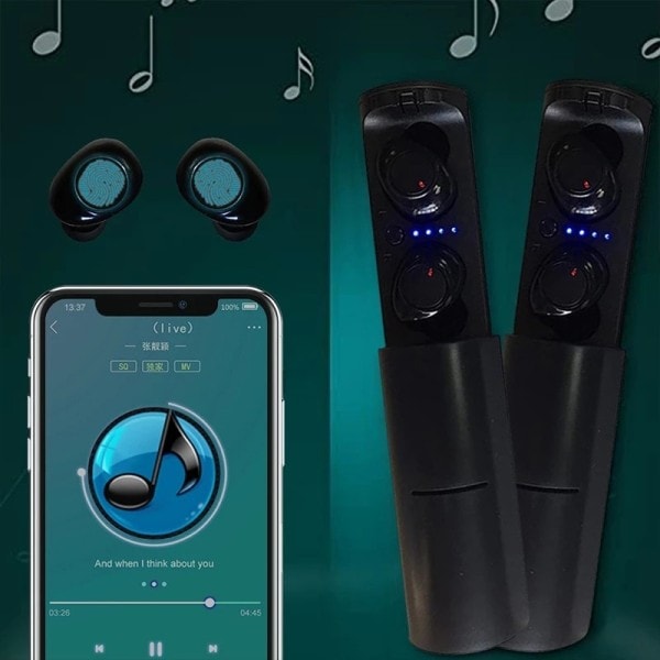 Bluetooth Headset 5.0 Mat Business Stereo Roterende Opladning Bin Trådløst Bluetooth Headset