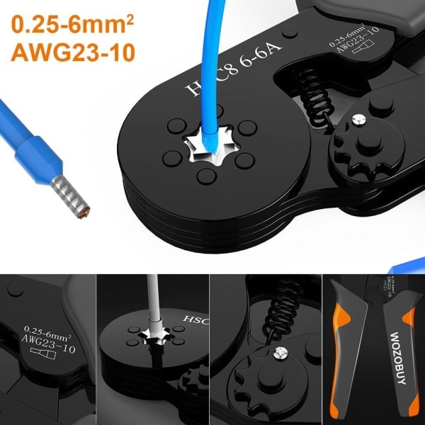 Crimper Verktyg,Ratchet Crimping Verktyg Kit-Wire Stripper &  Crimper Plier