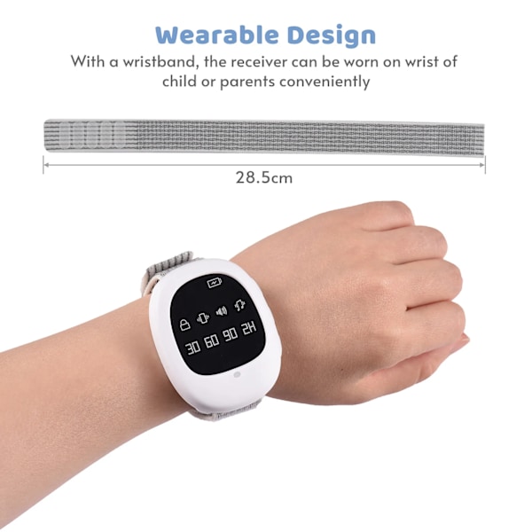 Professionel Arm Wear Sengevædning Sensor Alarm For Baby Småbørn