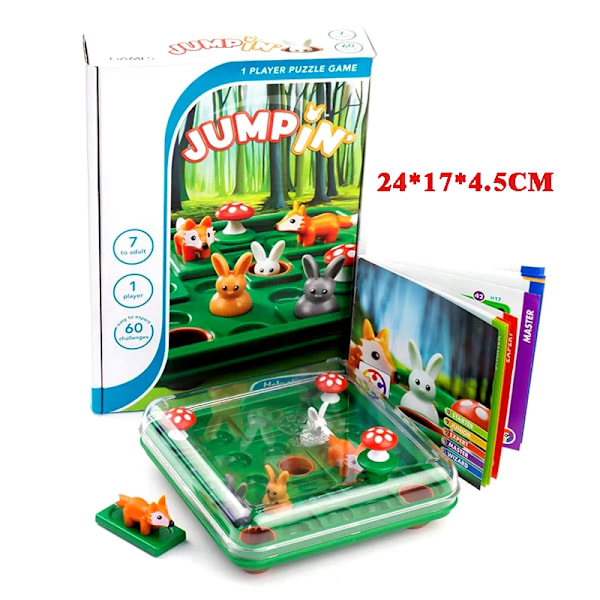 Bunny Bouncing Game Børn Puslespil Bræt Checkers Legetøj