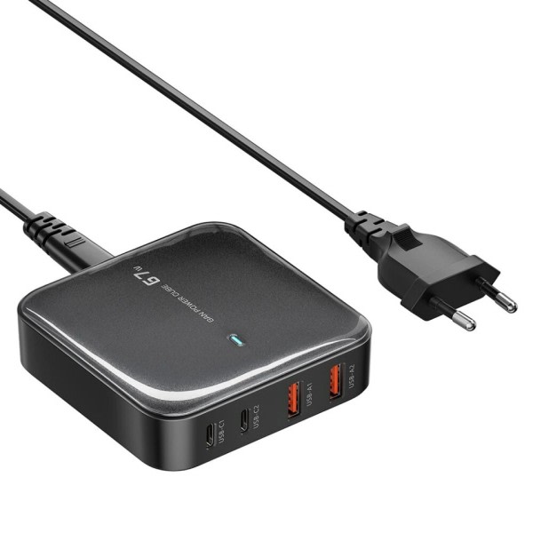 Laddningsstation Multi Port GaN USB Laddare Skrivbord Typ C PD QC Snabb laddning