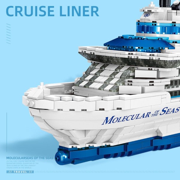 Cruise Line Skip Seiling Båt Mini Modell Bygningsblokker