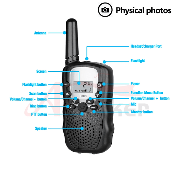 Kids Walki Talki 2 pieces Celular Handheld Transceiver Phone Radio Interphone