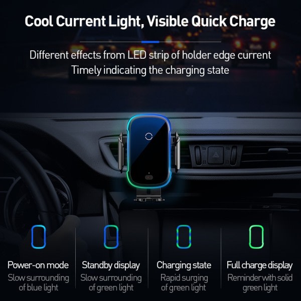 Bil telefon hållare 15W QI trådlös laddare för iPhone 14 13 12 11 Xiaomi bil montering infraröd snabb trådlös laddning
