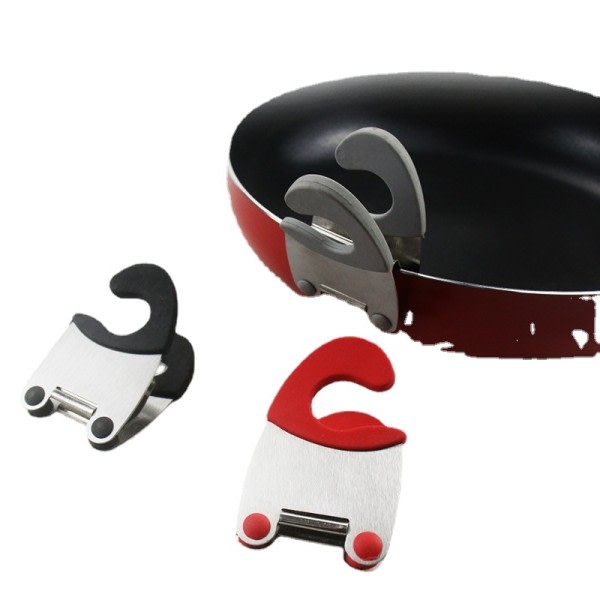Pot Side Clips Anti-slide Ske Holder Clip Praktisk Køkken Gadgets Gummi Pande Indsatser Køkken Værktøj
