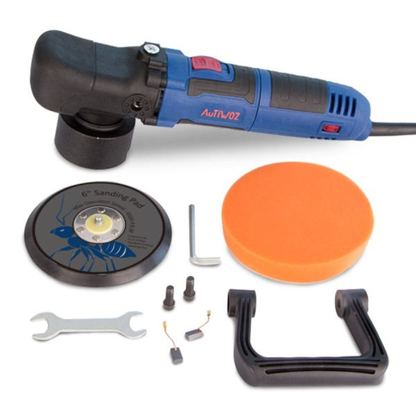 220V 6Tommer Bil Polermaskine Bil Polering Maskine 8mm Random Orbital Dobbelt Action Polermaskine Bil Voksning Værktøj