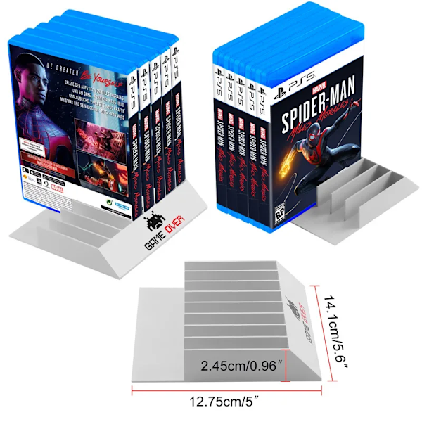 8 i 1 spill kort etui for PS5 lagring skjerm rack spill kort base