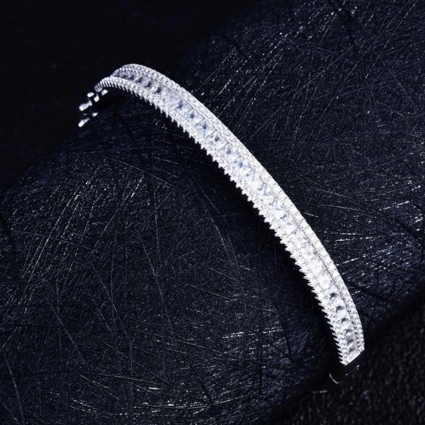 Luksus Arm Fargerike Kvinner Regnbue Bangles Platina Plettering Hunn Fine Smykker