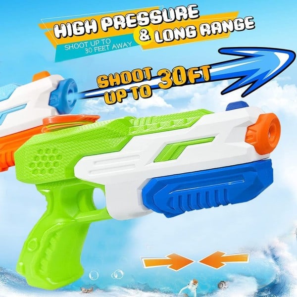 2 PCS Vatten Gevär Seaside Natatorium Square Drifting Vatten Pistol
