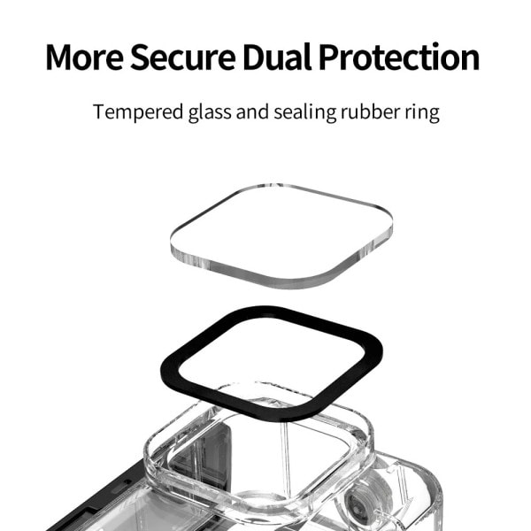 Vandtæt etui til GoPro hærdet glas linse dykning hus cover linse filter til gopro hero