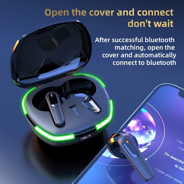 Trådlöst Bluetooth Headset med Mic Hörsnäckor Noise Cancering Stereo Bluetooth Hörlurar