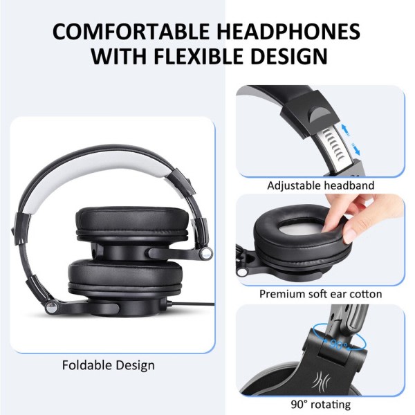 Kablet Gaming Headset Gamer USB+3.5mm Over-Ear Gaming Hodetelefoner Med Avtakbar mikrofon