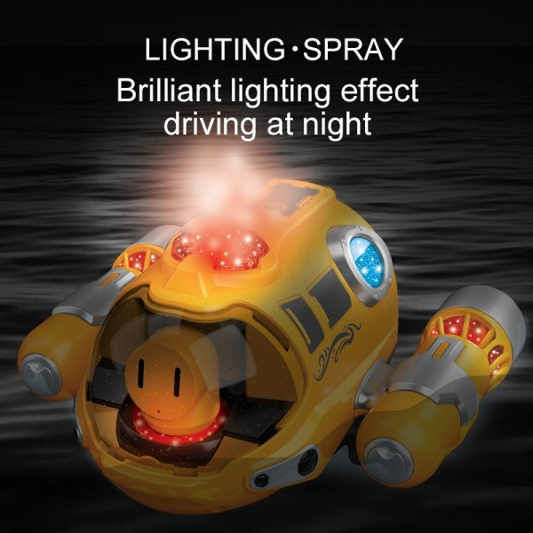 Fjärrkontroll Motorbåt Vattentät Spray Sim Pool Bad RC Ångbåt