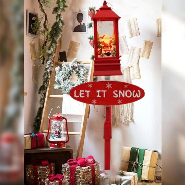 Julenissen Jule Tre Snømann Gate Lampe Dekor Ornamenter Snø lys