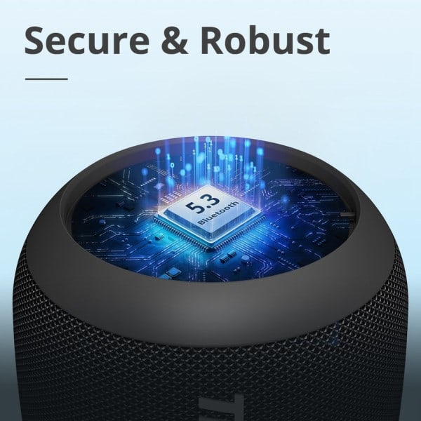 Mini kannettava kaiutin TWS Bluetooth 5.3 kaiutin tasapainotettu basso, IPX7 vedenpitävä,  LED tilat ulkokäyttöön